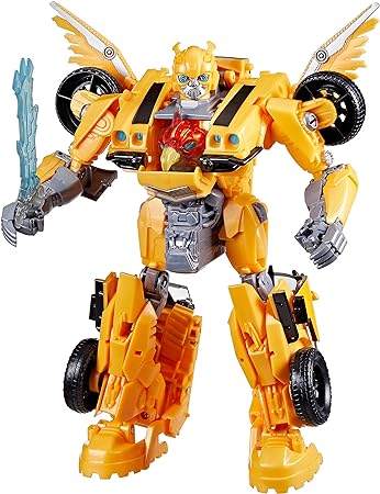 Transformers Toys Rise of The Beasts Movie, Beast-Mode Bumblebee Converting Toy with Lights and Sounds, Ages 6 and up, 10-inch