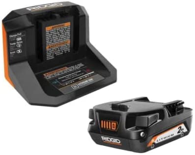 RIDGID 18V Lithium-Ion 2.0 Ah Battery and Charger Starter Kit