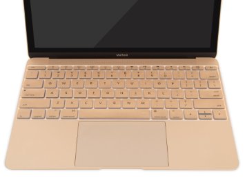 Mosiso - Keyboard Cover Silicone Skin for MacBook 12" with Retina Display A1534 (2015 Newest Version) - Gold