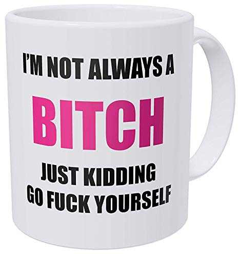 A Mug To Keep – I'm Not Always A Bad Girl, Just Kidding Go Treat Yourself - 11 Ounces Gift Coffee Mug – Funny Inspirational And Motivational