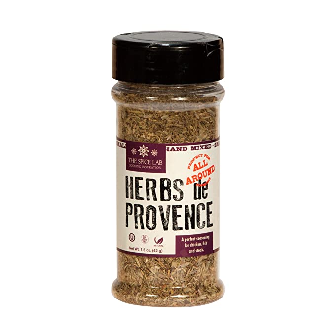 The Spice Lab - French Herbes De Provence Salt Free Seasoning - 1.5 Oz Shaker Jar - Excellent Pasta Sauce or Poultry Seasoning - Gluten Free Natural – Herbs De Provence Seasoning Blend No 5023