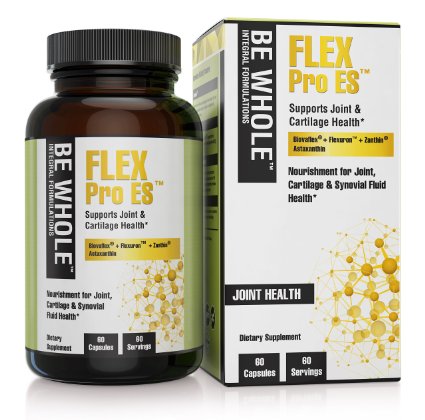 Flex Pro ES Supports Joint and Cartilage Health - Repair Rehydrate and Restore Damaged Joints  Combines BiovaFlex Eggshell Membrane  Flexuron Hyaluronic Acid Zanthin Astaxanthin  Boswellia