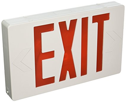 Ciata Lighting LED Exit Sign with Battery Backup, Red Letters