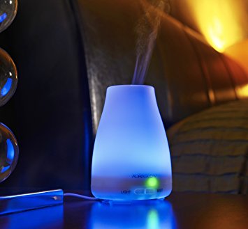 Auraglow Colour Changing LED Aromatherapy Essential Oil Diffuser Ultrasonic Mist Air Humidifier