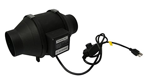 Formline Supply Quiet 4 inch Inline Duct Fan with Variable Speed Controller - 190 CFM Exhaust Blower Provides a Durable Low Noise Solution for Grow Tent Ventilation