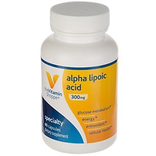 Alpha Lipoic Acid 300mg, Natural Antioxidant Formula to Support Glucose Metabolism Promotes Healthy Blood Sugar, ALA Fights Free Radicals, Gluten Dairy Free (60 Capsules) by The Vitamin Shoppe
