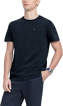 Tommy Hilfiger Men's Essential Short Sleeve Cotton Crewneck Pocket T-Shirt