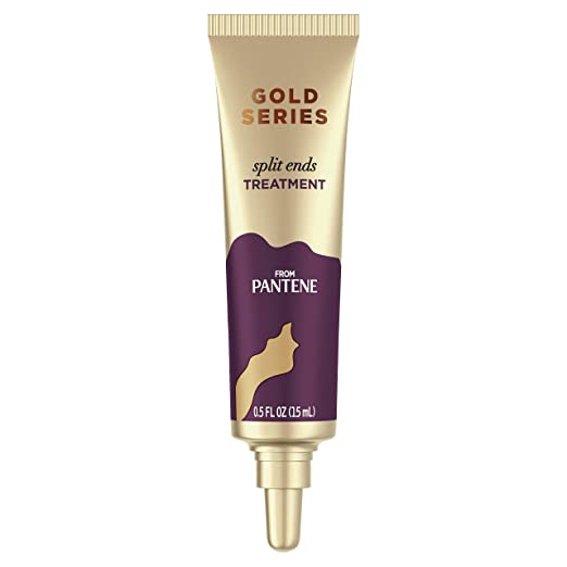 Pantene Gold Series Split Ends Treatment, for Curly and Coily Hair, Infused with Argan Oil, 0.5 Fl Oz (4 Pack)