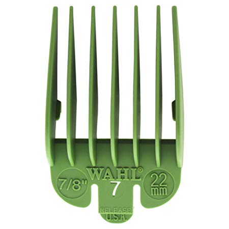 Wahl Professional Color Coded Comb Attachment #3145-1403 – Green #7 – 7/8” (22mm) – Great for Professional Stylists and Barbers