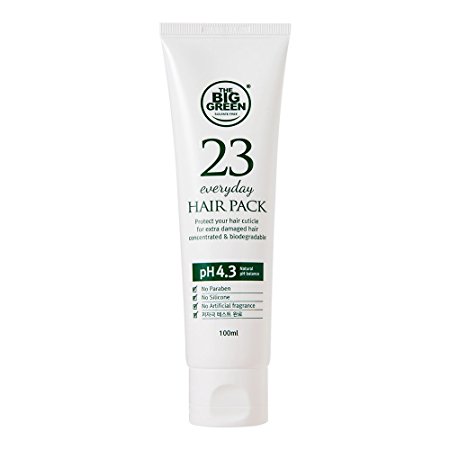 Big Green 23 Everyday Hair Pack 100ml , Natural Keratin, Silicone Free, Mositurizing, Hydrating, Deep Repairing