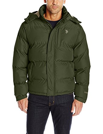 U.S. Polo Assn. Men's Classic Bubble Jacket with Polar Fleece Lining and Mini Logo