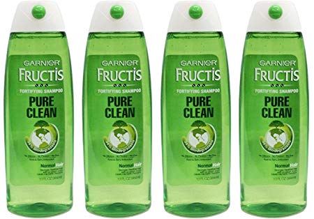 Garnier Fructis Hair Care Pure Clean Shampoo, 13 Fluid Ounce (Pack of 4)