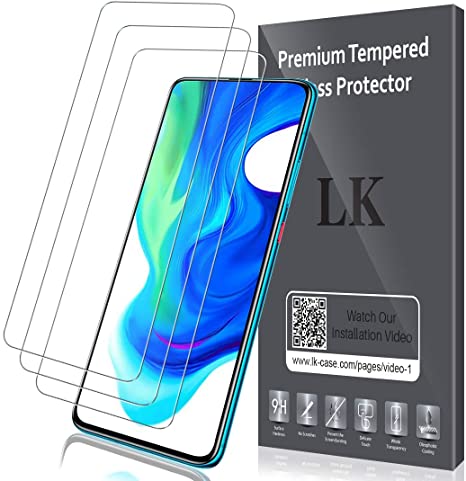 LK [3 PACK Screen Protector for Xiaomi Poco F2 Pro 5G / Redmi K30 Pro, Tempered Glass [Anti-Scratch] [Case Friendly] 9H HD Clear Natural Touch Double Defence Technology Film