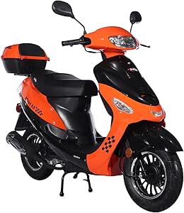 X-PRO Milos 50 Moped with 10" Aluminum Wheels, Electric/Kick Start! (Orange)