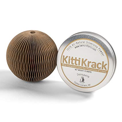 KittiWhack: Cat Scratcher Ball Toy with Silivervine Catnip by TwinCritters
