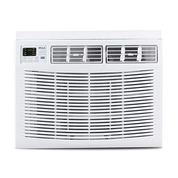 DELLA Mini Compact Window-Mounted Air Conditioner 15,000 BTU 115-Volt with Remote Control up to 750 Sq ft Energy Star