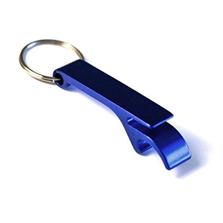 Keychain Bottle Opener - bartender bottle opener - Best Aluminum Bottle / Can Opener - Compact, Versatile & Durable - Vibrant Colors - Premium Keyring Bottle Opener - Ergonomic Design Royal Blue