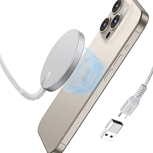 ESR Mini Chargeur sans Fil HaloLock, Chargeur Compatible avec MagSafe, Chargeur Compatible avec Les Séries iPhone 15/15 Plus/15 Pro/15 Pro Max/14/13/12, Fixation Magnétique Puissante, Agent