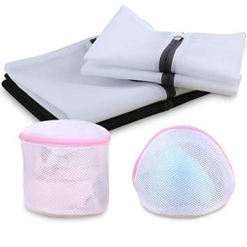 Laundry Bag, Aidodo Intimates Blouse Bra Socks Baby Clothes Hosiery Delicates Underwear Wash Mesh Bags -Set of 6