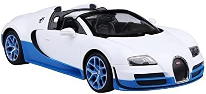 Radio Remote Control 1/14 Bugatti Veyron 16.4 Grand Sport Vitesse Licensed RC Model Car (White/Blue)
