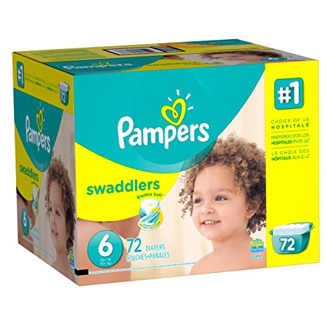 Pampers Swaddlers Diapers Size 6, 72 Count