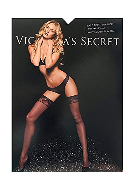 Victoria's Secret Supermodel Legs Sexy Sheer Thigh High Lace Stockings