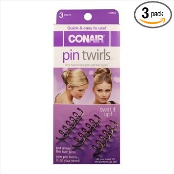 Conair Pin Twirls Firm Hold Metal Pins, 3 ct