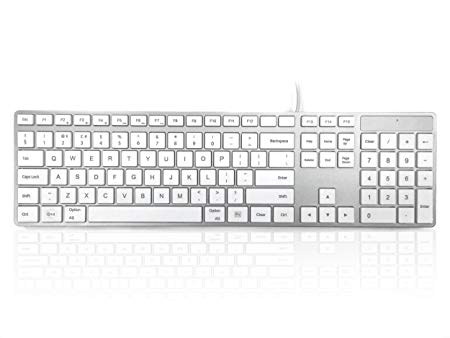 Accuratus 301 MAC - USB Full Size Apple Mac Multimedia Keyboard with Square Keys