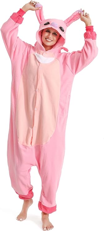 Griong Fit Snug Adult Onesie Costume Pajamas, Unisex Flannel Cosplay Animal One Piece Halloween Sleepwear Homewear