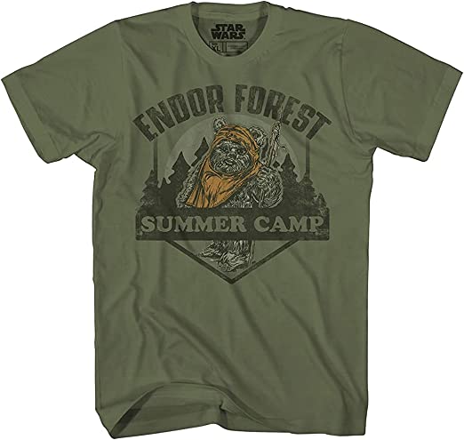 STAR WARS Endor Forest Summer Camp Ewok Endor Return Jedi Funny Humor Adult Tee Graphic T-Shirt for Men Tshirt