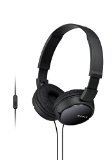Sony MDRZX110AP ZX Series Extra Bass Smartphone Headset with Mic Black