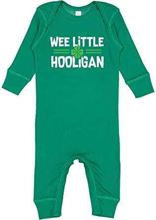 Baby Boy St Patrick's Day One-Piece Long Sleeve Romper Outfit | Wee Little Hooligan