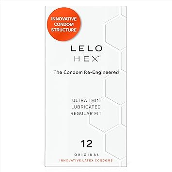 Lelo Hex The Re-Engineered Luxury Condoms With Unique Hexagonal Structure, 12 Count