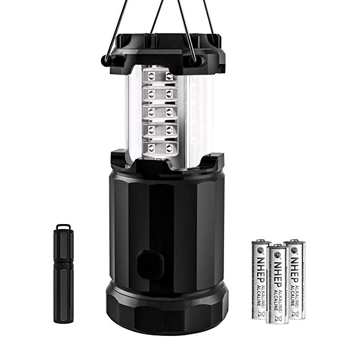 Etekcity LED Lantern Camping Magnetic Lights Dimmer Button Brightness Control Batteries, Camping Gear Hiking, Power Outage, Fishing, Storm (Collapsible, Upgraded CL30)