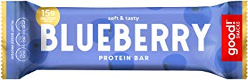 good! Snacks 15g Protein Plant Based Vegan Gluten Free Blueberry Protein Bar. 12 Bars per Box