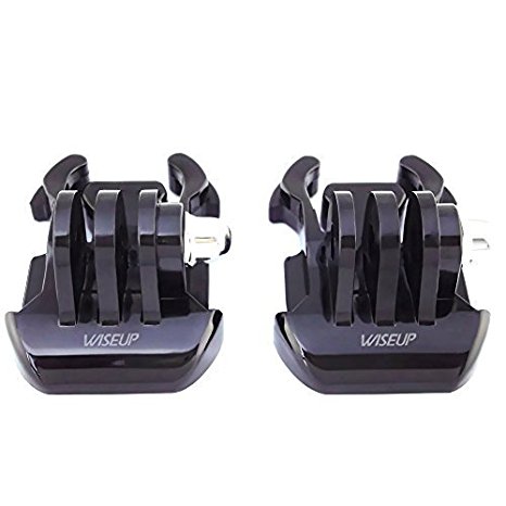 Wiseup™ 2x Black Buckle Basic Strap Mount Clips for GoPro HD Hero 4 3  3 2 1 Sport Camera