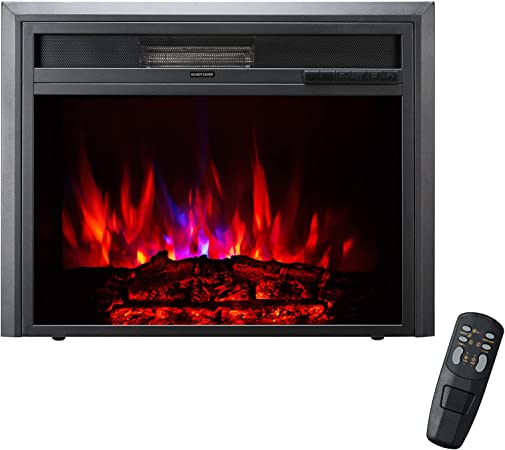 TAGI 30'' Embedded Electric Fireplace Insert with Remote, Recessed Electric Stove Heater