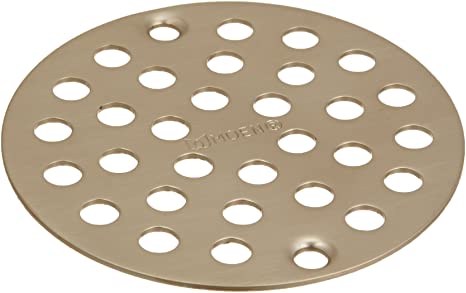 Moen 102763BN 4-Inch Screw-In Shower Strainer Drain Cover, Brushed Nickel