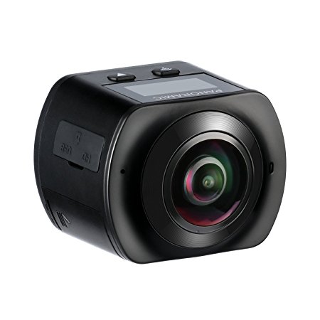 HiCool 360° Panoramic 16MP VR Action Camera 2448x2448 30fps Ultra HD DV Camcorder, WIFI Control One-Touch Sharing Spherical Lens with 30M Waterproof Depth