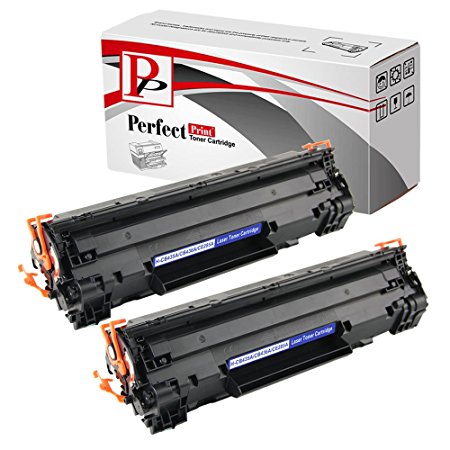 PerfectPrint Compatible Toner Cartridge Replacement for HP Laserjet PRO M1130 M1132 M1210 M1210MFP M1212NF M1213NF P1100 P1102 P1102W, 1600 CE285A 85A (Black, 2-pack)