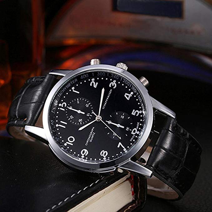 New Unisex Leather Quartz Watch Ninasill Sport Watch