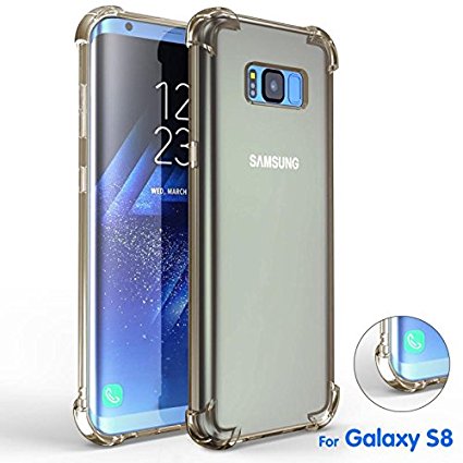 Galaxy S8  Case with Soft TPU Material and Shock-Absorbing Air Cushion, Scratch Resistant Cover by Ubittek for Samsung Galaxy S8 Plus 2017