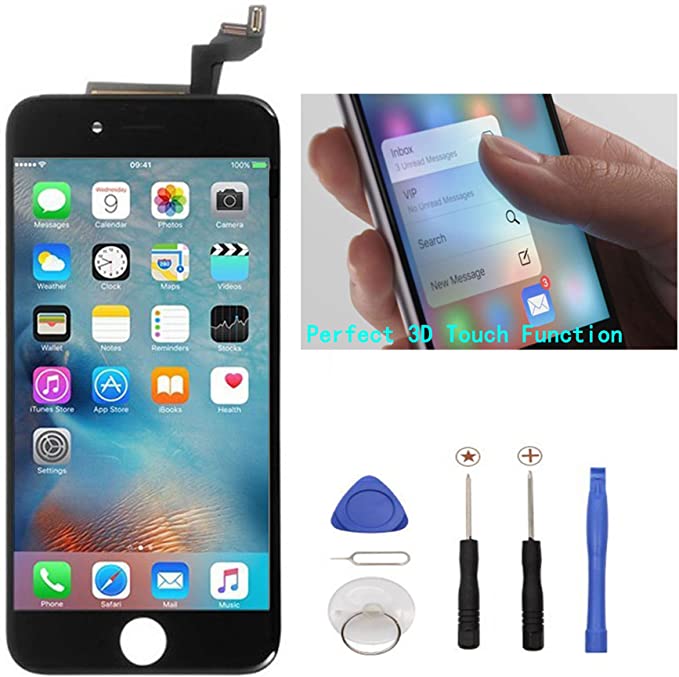 ZTR Black LCD Display Touch Digitizer Screen Assembly Replacement for iPhone 6s 4.7 inch