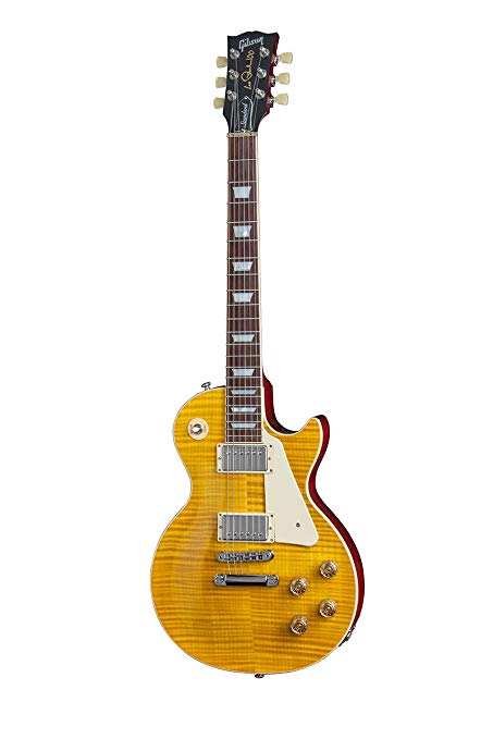 Gibson LPS15A3CH1 Les Paul Standard Electric Guitar - Trans Amber with a Red Back