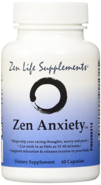 Zen Anxiety - Quickly Stop Your Anxiety, Worry And Panic With 8 Natural Herbs, Amino Acids And Vitamins