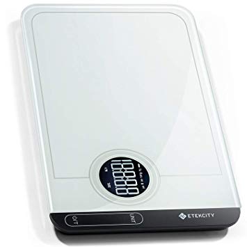 Etekcity Digital Food Weighing Scale Multifunction Kitchen Scale with Large Back-Lit LCD Display, 11lb5kg Baking & Cooking Scale, Liquid Volume Measurement, Stainless Steel