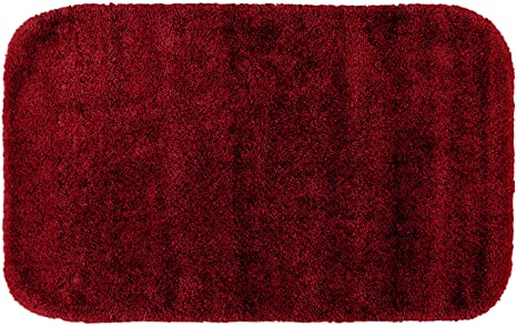 Garland Rug Traditional Plush Washable Nylon Rug, 24-Inch by 40-Inch, Chili Pepper Red