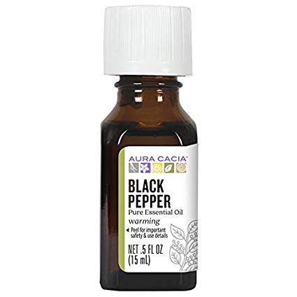 Aura Cacia Pure Black Pepper Essential Oil | 0.5 fl. oz.