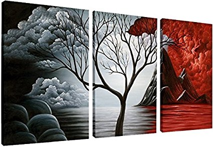 Wieco Art the Cloud Tree High Definition Canvas Print for Abstract Painting Modern Canvas Wall Art for Wall Decor XL