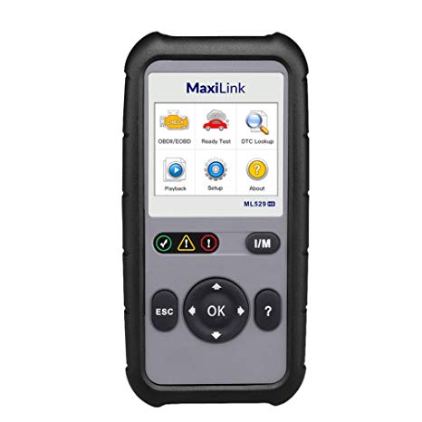 Autel MaxiLink ML529HD Upgraded Version of ML519 Scan Tool with Enhanced Mode 6 OBD2 Auto Code Reader Also for Heavy Duty Vehicles Utilizing SAE-J1939 and SAE-J1708 Protocols